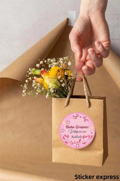 Sticker Ekspres Women's Accessories - Entrepreneur Thanks Tag, Packaging and Product Sticker