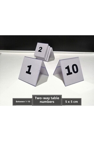 Şeffaf Etiket Ετικέτες ονομασιών από PVC Αριθμοί τραπεζιών Αμφίδρομοι αριθμοί...