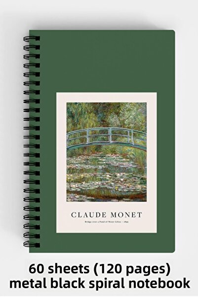 Anime Marketi دفتر ملاحظات حلزوني ذو غلاف صلب حلزوني مقاس A5 بتصميم كلود موني...