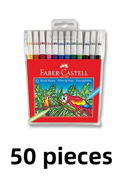 Faber Castell 50 Washable Felt Tip Pens 12 Pieces