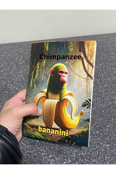 Namgo Brainlot Meme Chimpanzini Bananini A5 Unlined Notebook (50 Sheets)