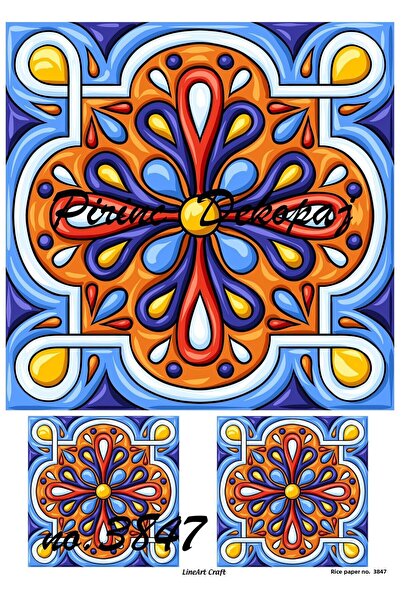 LİNEART ورق ديكوباج نحاسي رقم: 3847 - 29X42 سم