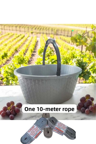 ÇEÇEN HOME Coș de transport din plastic Coș cu fructe Coș pentru balcon-băcăn...