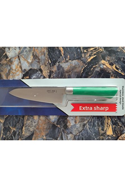 empressnaturalstone Santaku Chef Knife – Cavit Inox Y0410, Green Silicone Handle