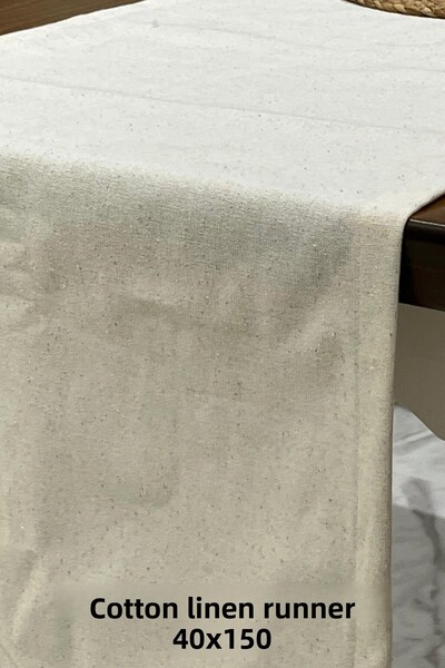 KAMİZ Cotton Linen Runner 40X150