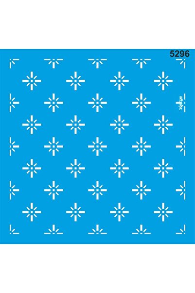 StencilSepeti Geometric Pattern - Stencil Painting Template 40X40