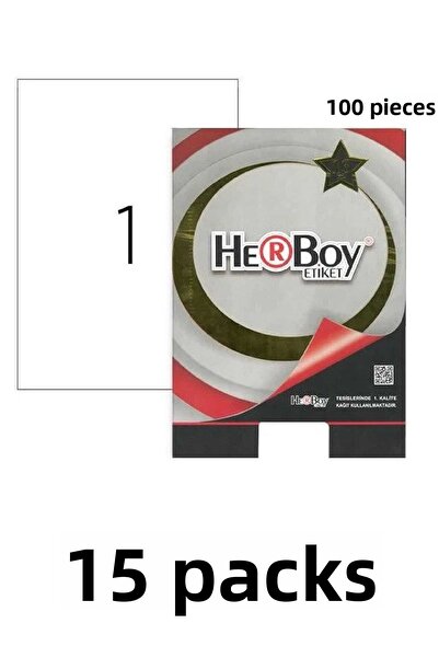 Herboy 15 عبوة من ملصقات الليزر HB-1000 210 × 297 مم (ملصق A4) 100 قطعة