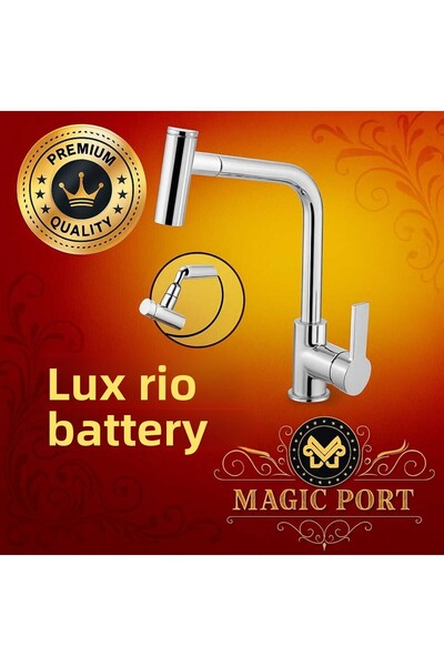 MAGIC PORT Fsm Lux Rio 3 Function Spiral Extending Hose Sink Kitchen Faucet 5 Years Warranty