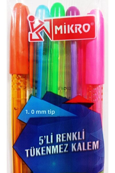 Mikro مجموعة أقلام حبر جاف ملونة 5 ألوان