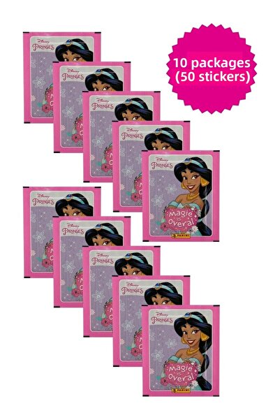 Panini Disney Official Licensed Princess Sticker 10 πακέτα (40 αυτοκόλλητα και 10 συλλεκτικά)
