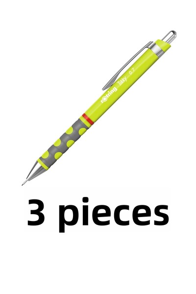 Rotring 3 قطع قلم رصاص متعدد الاستخدامات تيكي 0.7 أخضر ليموني 2214586
