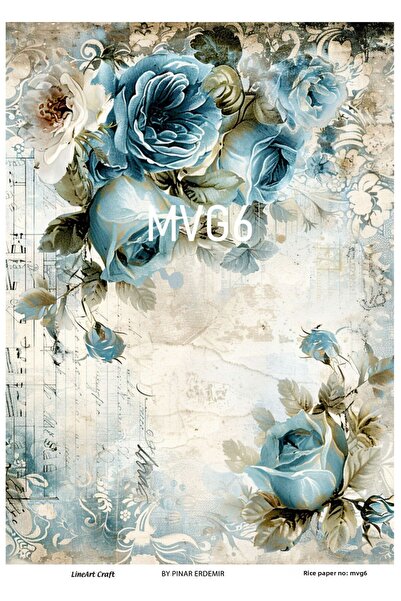 LİNEART ورق ديكوباج نحاسي Lineart رقم: MVG6 - 29x42 سم