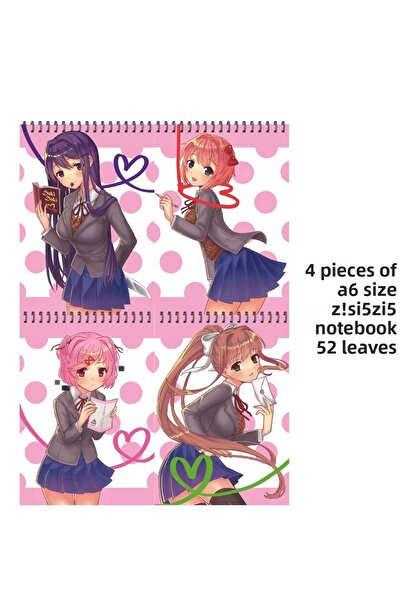nihonwosekai Σετ σημειωματάριων Doki Doki Anime A6 Boy Unlined 52 φύλλα