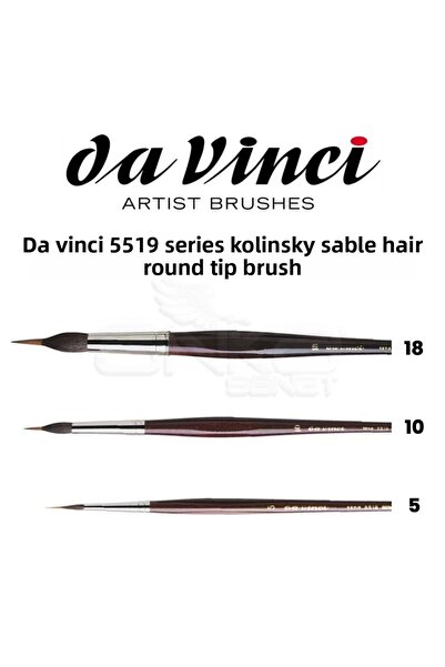 Da Vinci 5519 Serial Kolinsky Sable Hair Round Tip Brush
