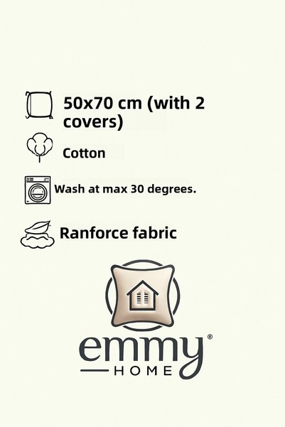 Emmy Home Cotton Pillowcase 2 Pieces