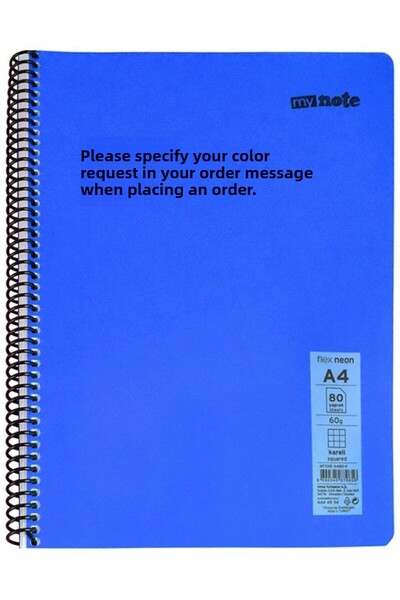 Mynote A4 Flex Up Spiral Plastic Cover Notebook 80 Sheets Lined