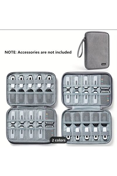 KÜBRA UYAN JEWELRY حقيبة تخزين بطبقة مزدوجة مع 40 فتحة USB لبطاقات SD