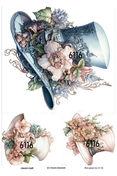 LİNEART Brass Decopage Paper - No:6116, 29X42Cm