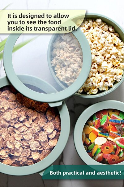 MYBOX Set of 3 Ayza Refrigerator Organizer Badya Microwave and Freezer Multi-Purpose Storage Container 1.5-2.5-4 L