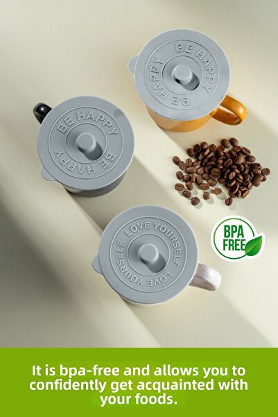 Vienev Blue Silicone Heat Protective Cup Covers 3 Pieces