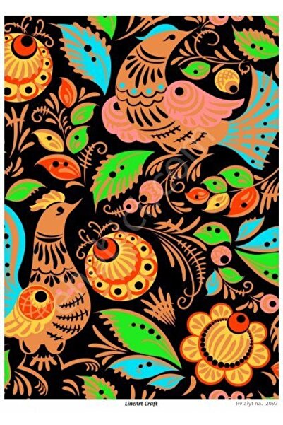 ehobici Lineart Brass Decopage Paper Model - 2057