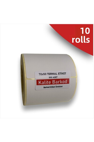 Kalite Barkod ملصق حراري 70x50| 10 لفات من ملصقات الباركود