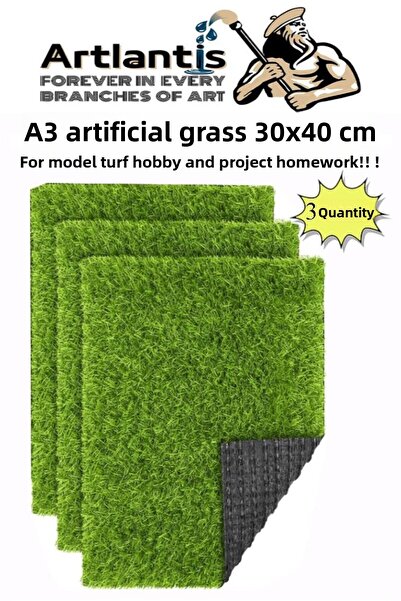 Artlantis Artificial Grass A3 30X40 cm 3 Pieces A3 Size Model Lawn Decorati A...