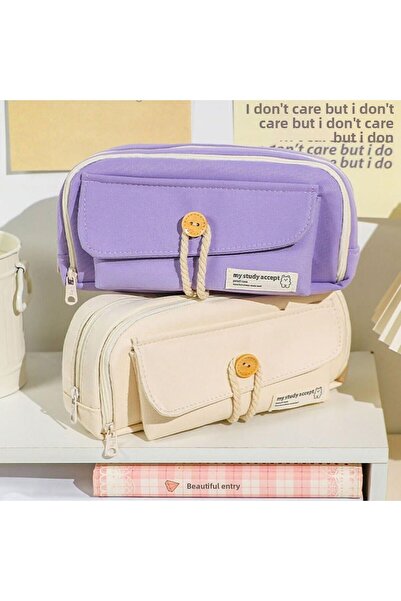 Kawaii My Study Accept - Suport pentru stilou mov moale cu capacitate mare