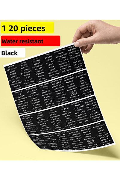 Matbaagraf 120 Adet Nuci - Condimente - Legume - Baie - Etichetă Borcan