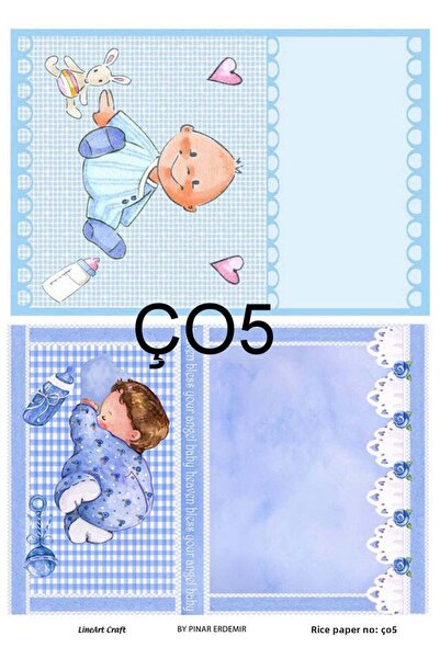 LİNEART Children's Rooms Series - Brass Decopage Paper 29X42Cm No:Ço5