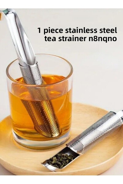 BRE HOME قطعة واحدة من مصفاة تخمير الشاي العشبية المصنوعة من الفولاذ المقاوم للصدأ، جهاز تخمير الشاي للقهوة والتوابل