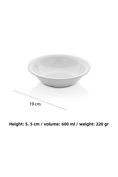 Alezy 635 Göreme Melamine Thermostar International Bowl 19 cm White