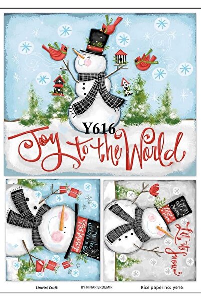 LİNEART ورق ديكوباج نحاسي بنمط عيد الميلاد رقم: YILBAŞI616 - 29X42 سم