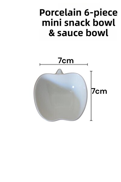 ALBETTO 695 Model Mini Porcelain Bowl - Snack Bowl and Sauce Bowl Set