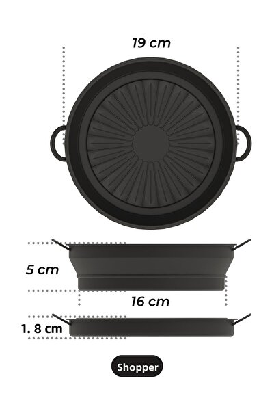 SHOPİST Foldable Airfryer Cooking Bowl Silicone Cooking Set Suitable for All Devices Up to 6 Liters