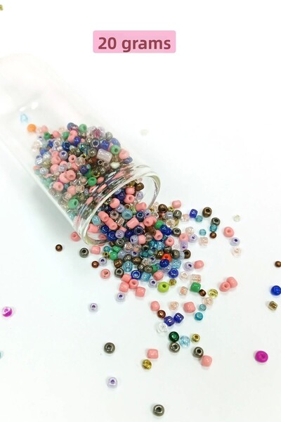 Royaleks Mărgele de nisip din sticlă turnată (8/0) 3 mm - 20 grame - Multicol...