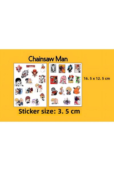 Akumastik Chainsaw Man Sticker Set Pieces Sticker 3.5 cm