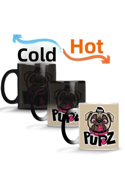 Baskı Dükkanı كوب بورسلين كوب سحري على شكل كلب البج