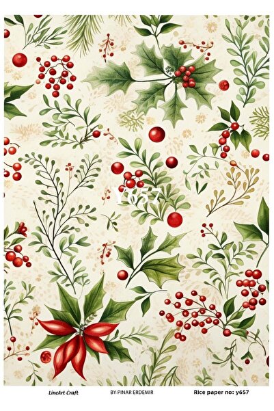 LİNEART Y657 New Year - ديكوباج نحاسي بنمط كوكينا مقاس 30x42