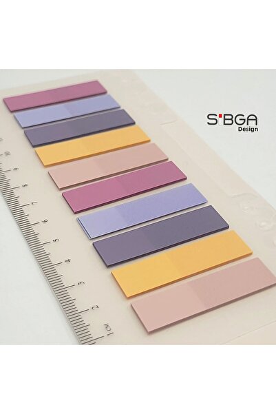 sibga tasarım Transparent Colored Post-It Note Paper - 200 Sheets Bookmark Sticker