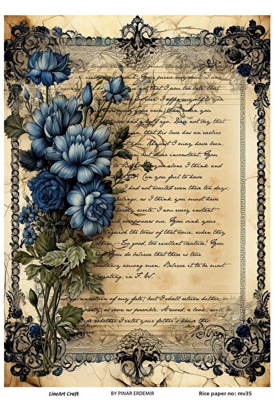 LİNEART LineArt Brass Decopage Paper LA-MV35