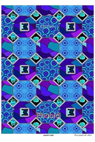 ehobici Lineart Rice Decopage Paper - 4061