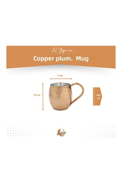 Bakır Concept 2-Piece Copper Mug and Chubby Set - Colorful