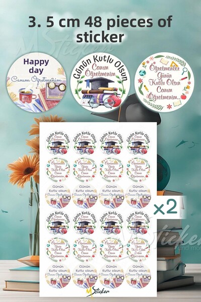 MSticker Set de autocolante pentru Ziua Profesorului, Etichetă cadou pentru Z...