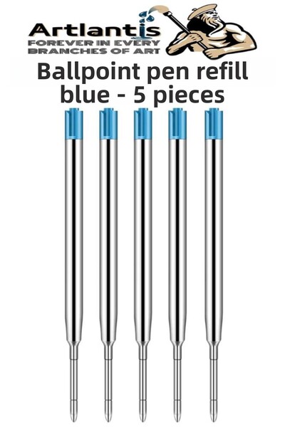 Artlantis Ballpoint Pen Refill 5 Pieces Ballpoint Pen Inner Refill Blue Metal...