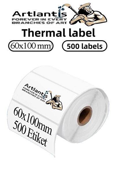 Artlantis Etichetă adezivă pentru coduri de bare 60x100 mm, 1 bucată, rolă de...
