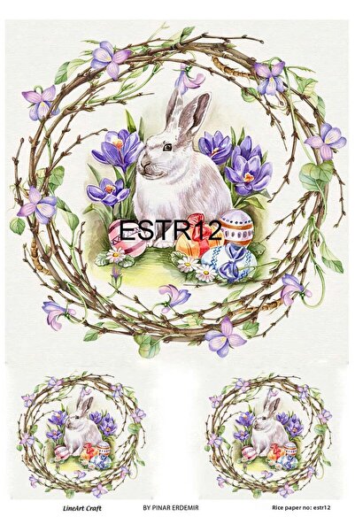 LİNEART Lineart Brass Decopage Paper 29X42 No:Estr12