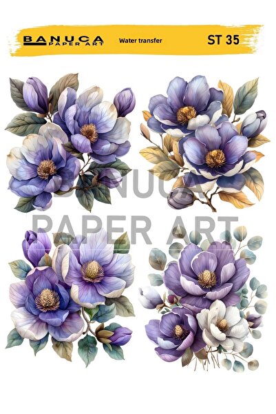 DERYA DESİNG ART نقل مائي من بانوكا - موديل BAC35 مقاس 25 × 35 سم