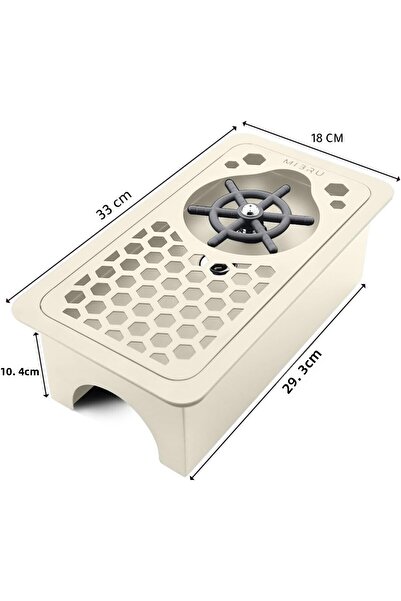 MIBRU Coffee rinser SS mini with box cream 33x29.3x10.4cm