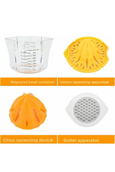 Hayveys Dimensional Lemon Citrus Juicer with 4 Features Grater Design and Chamber
